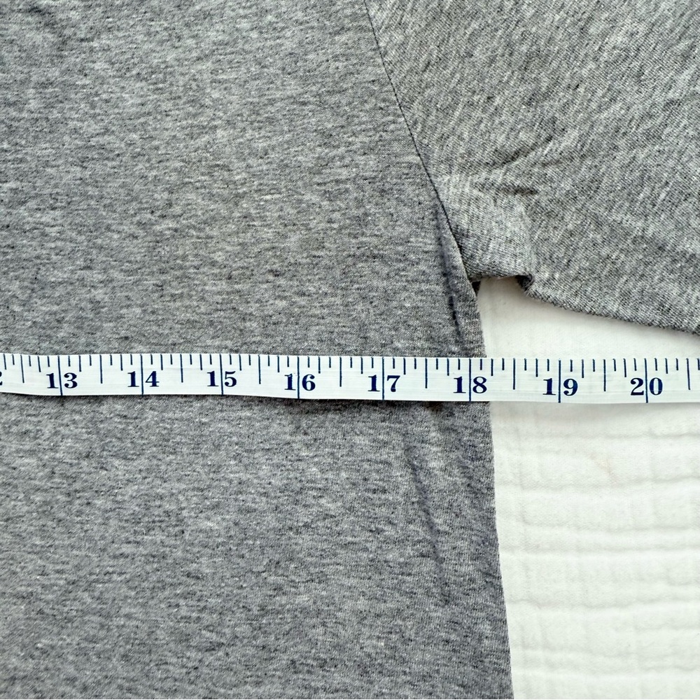 Fruit of the Loom cotton blend gray v-neck long t-shirt size Large - Picture 3 of 7
